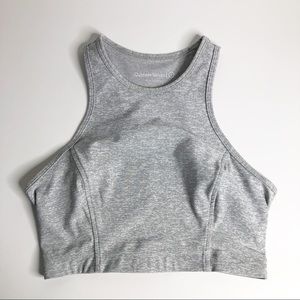 Outdoor Voices Athena Crop Top Light Gray Small